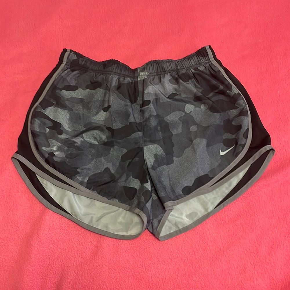 black/grey camo shorts